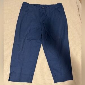 Venezia Navy Linen Pants Size 18/20